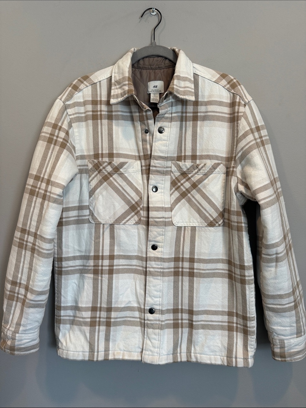 H&M Quilted Plaid Flannel Shacket / Jacket- Small